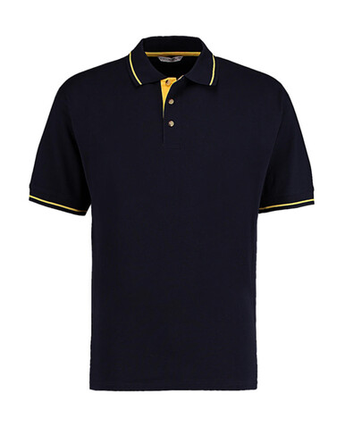 Kustom Kit Men`s Classic Fit St. Mellion Polo, Navy/Sun Yellow, XL bedrucken, Art.-Nr. 504112466 Kustom Kit Men`s Classic Fit St. Mellion Polo, Navy/Sun Yellow, XL bedrucken, Art.-Nr. 504112466