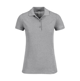 B &amp;amp; C Safran Timeless/women Polo, Heather Grey, XS bedrucken, Art.-Nr. 508421232