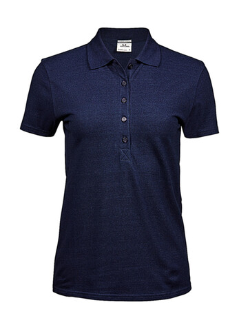 Tee Jays Ladies` Luxury Stretch Polo, Denim, L bedrucken, Art.-Nr. 513543085