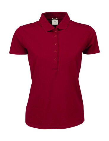 Tee Jays Ladies` Luxury Stretch Polo, Deep Red, 2XL bedrucken, Art.-Nr. 513544067