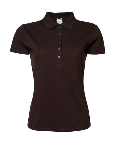 Tee Jays Ladies` Luxury Stretch Polo, Chocolate, 2XL bedrucken, Art.-Nr. 513547017