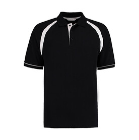 Kustom Kit Classic Fit Oak Hill Polo, Black/White, S bedrucken, Art.-Nr. 515111503 Kustom Kit Classic Fit Oak Hill Polo, Black/White, S bedrucken, Art.-Nr. 515111503
