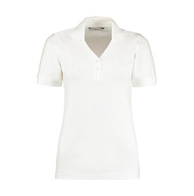 Kustom Kit Women`s Regular Fit Comfortec® V Neck Polo, White, XS bedrucken, Art.-Nr. 526110001 Kustom Kit Women`s Regular Fit Comfortec® V Neck Polo, White, XS bedrucken, Art.-Nr. 526110001