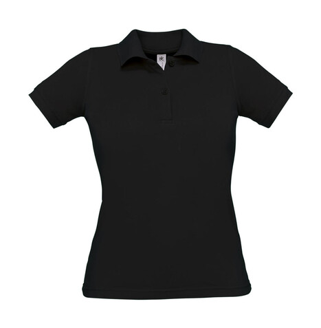 B &amp; C Safran Pure/women Polo, Black, XL bedrucken, Art.-Nr. 526421016