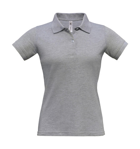 B &amp; C Safran Pure/women Polo, Heather Grey, L bedrucken, Art.-Nr. 526421235