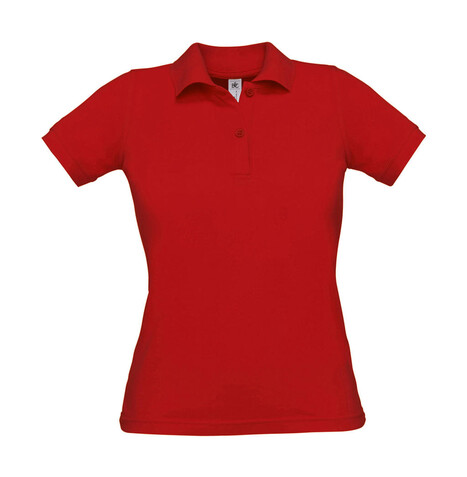 B &amp; C Safran Pure/women Polo, Red, M bedrucken, Art.-Nr. 526424004