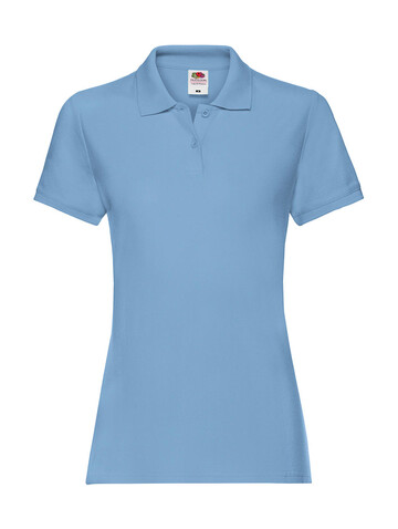 Fruit of the Loom Ladies` Premium Polo, Sky Blue, XL (16) bedrucken, Art.-Nr. 528013206