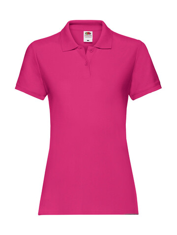 Fruit of the Loom Ladies` Premium Polo, Fuchsia, 2XL (18) bedrucken, Art.-Nr. 528014397