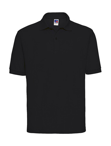 Russell Europe Men`s Classic Polycotton Polo, Black, XL bedrucken, Art.-Nr. 539001016