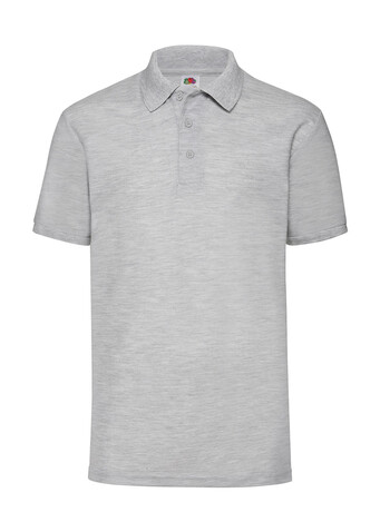 Fruit of the Loom 65/35 Polo, Heather Grey, 2XL bedrucken, Art.-Nr. 539011237