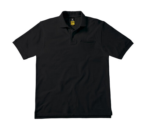 B &amp; C Energy Pro Workwear Pocket Polo, Black, S bedrucken, Art.-Nr. 543421013