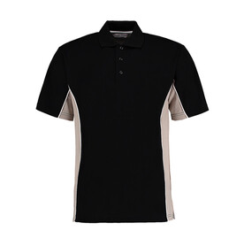 Kustom Kit Classic Fit Track Polo, Black/Grey/White, S bedrucken, Art.-Nr. 547111833 Kustom Kit Classic Fit Track Polo, Black/Grey/White, S bedrucken, Art.-Nr. 547111833