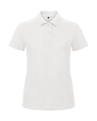 B &amp; C ID.001/women Piqué Polo Shirt, White, XS bedrucken, Art.-Nr. 547420002