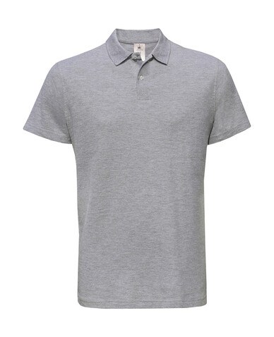 B &amp; C ID.001 Piqué Polo Shirt, Heather Grey, 3XL bedrucken, Art.-Nr. 548421238