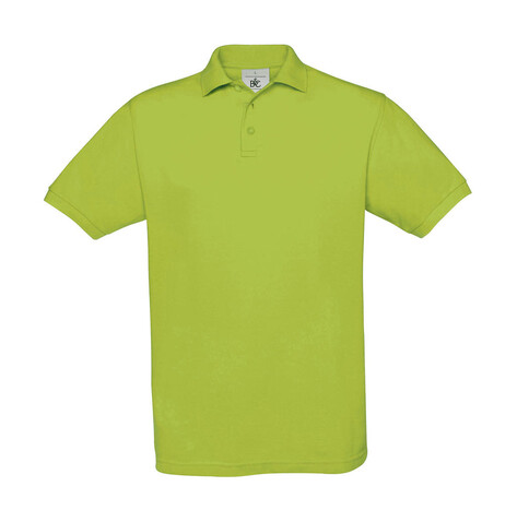 B &amp; C Safran Piqué Polo, Pistachio, L bedrucken, Art.-Nr. 549425505