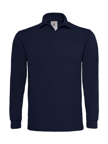 B &amp; C Heavymill LSL Polo, Navy, M bedrucken, Art.-Nr. 565422004