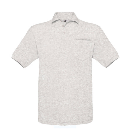 B & C Safran Pocket Polo, Ash, M bedrucken, Art.-Nr. 574427034 B & C Safran Pocket Polo, Ash, M bedrucken, Art.-Nr. 574427034