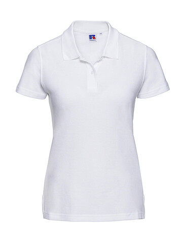 Russell Europe Ladies` Ultimate Cotton Polo, White, S bedrucken, Art.-Nr. 578000003