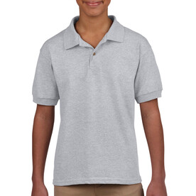 Gildan Kids` DryBlend® Jersey Polo, White, S (122/134) bedrucken, Art.-Nr. 589090003