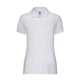 Fruit of the Loom Ladies` 65/35 Polo, White, XS bedrucken, Art.-Nr. 593010002