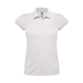 B &amp;amp; C Heavymill/women Polo, White, S bedrucken, Art.-Nr. 595420003