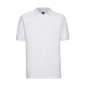 Russell Europe Hardwearing Polo - up to 4XL, White, XS bedrucken, Art.-Nr. 599000002