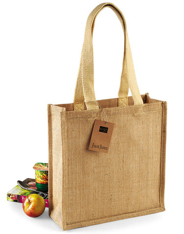 Westford Mill Jute Compact Tote, Natural, One Size bedrucken, Art.-Nr. 606280080