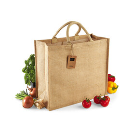 Westford Mill Jumbo Jute Shopper, Natural, One Size bedrucken, Art.-Nr. 608280080