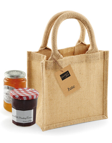 Westford Mill Jute Petite Gift Bag, Natural, One Size bedrucken, Art.-Nr. 620280080