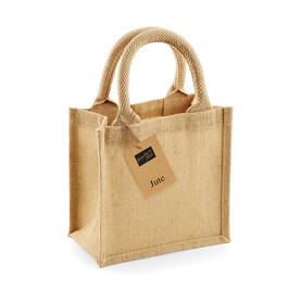 Westford Mill Jute Petite Gift Bag, Natural, One Size bedrucken, Art.-Nr. 620280080