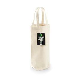 Westford Mill Fairtrade Cotton Bottle Bag, Natural, One Size bedrucken, Art.-Nr. 621280080