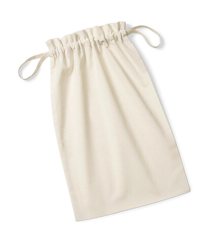 Westford Mill Organic Cotton Drawcord Bag, Black, L bedrucken, Art.-Nr. 632281013
