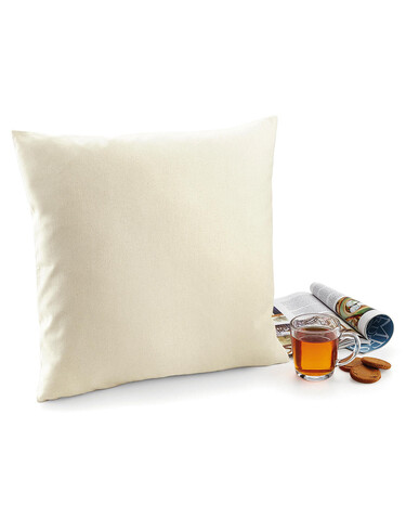Westford Mill Fairtrade Cotton Canvas Cushion Cover, Light Grey_x000D_, 30x50cm (S) bedrucken, Art.-Nr. 633281381