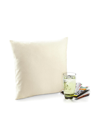 Westford Mill Fairtrade Cotton Canvas Cushion Cover, Light Grey_x000D_, 50x50cm (L) bedrucken, Art.-Nr. 633281383