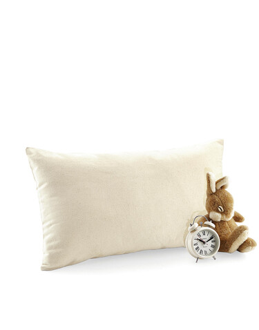 Westford Mill Fairtrade Cotton Canvas Cushion Cover, Light Grey_x000D_, 30x50cm (S) bedrucken, Art.-Nr. 633281381