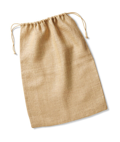 Westford Mill Jute Stuff Bag, Natural, L bedrucken, Art.-Nr. 634280085