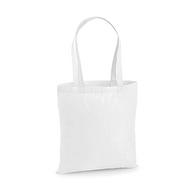 Westford Mill Premium Cotton Tote, White, One Size bedrucken, Art.-Nr. 646280000