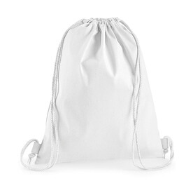 Westford Mill Premium Cotton Gymsac, White, One Size bedrucken, Art.-Nr. 647280000