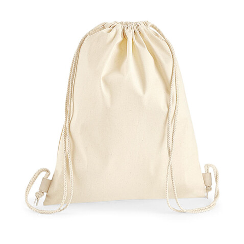 Westford Mill Premium Cotton Gymsac, Natural, One Size bedrucken, Art.-Nr. 647280080