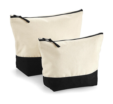 Westford Mill Dipped Base Canvas Accessory Bag, Natural/Black, L bedrucken, Art.-Nr. 653280565 Westford Mill Dipped Base Canvas Accessory Bag, Natural/Black, L bedrucken, Art.-Nr. 653280565