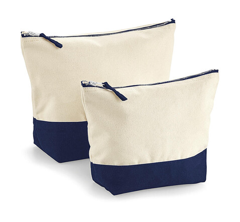 Westford Mill Dipped Base Canvas Accessory Bag, Natural/Navy, L bedrucken, Art.-Nr. 653280605 Westford Mill Dipped Base Canvas Accessory Bag, Natural/Navy, L bedrucken, Art.-Nr. 653280605