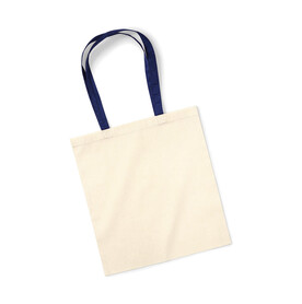 Westford Mill Bag for Life - Contrast Handles, Natural/French Navy, One Size bedrucken, Art.-Nr. 660280550