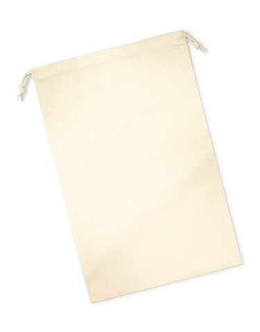 Westford Mill Organic Premium Cotton Stuff Bag, Natural, M bedrucken, Art.-Nr. 663280084