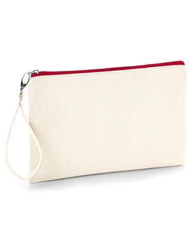 Westford Mill Canvas Wristlet Pouch, Natural/Natural, One Size bedrucken, Art.-Nr. 667280610