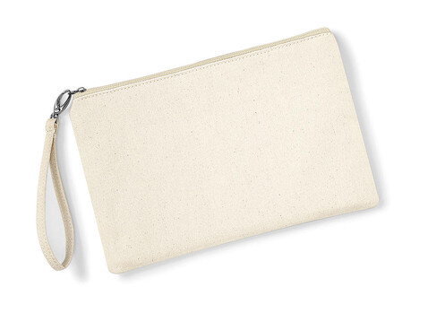 Westford Mill Canvas Wristlet Pouch, Natural/Natural, One Size bedrucken, Art.-Nr. 667280610