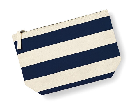 Westford Mill Nautical Accessory Bag, Natural/Navy, One Size bedrucken, Art.-Nr. 669280600