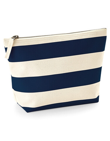 Westford Mill Nautical Accessory Bag, Natural/Navy, One Size bedrucken, Art.-Nr. 669280600