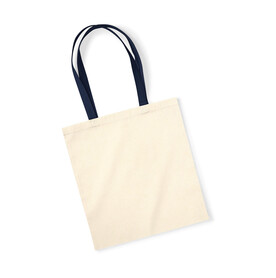Westford Mill EarthAware™ Organic Bag for Life - Contrast Handle, Natural/French Navy, One Size bedrucken, Art.-Nr. 672280550