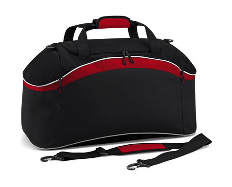 Bag Base Teamwear Holdall, Black/Classic Red/White, One Size bedrucken, Art.-Nr. 672291930