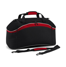 Bag Base Teamwear Holdall, Black/Classic Red/White, One Size bedrucken, Art.-Nr. 672291930